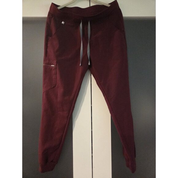 Figs Technical Collection Zamora jogger scrub pants Sz M Burgundy - Picture 1 of 9